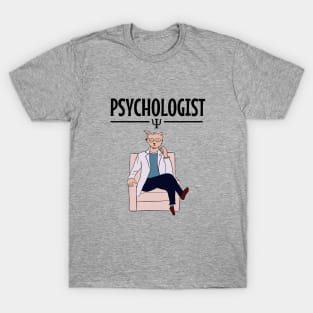 Psychologist cat illustration T-Shirt